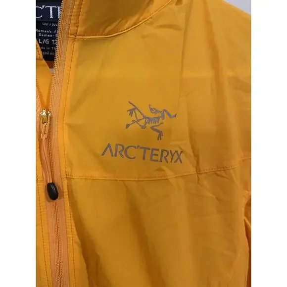 Vtg Arcteryx Light Jacket Women's Large‎ Yellow Full Zip Nylon